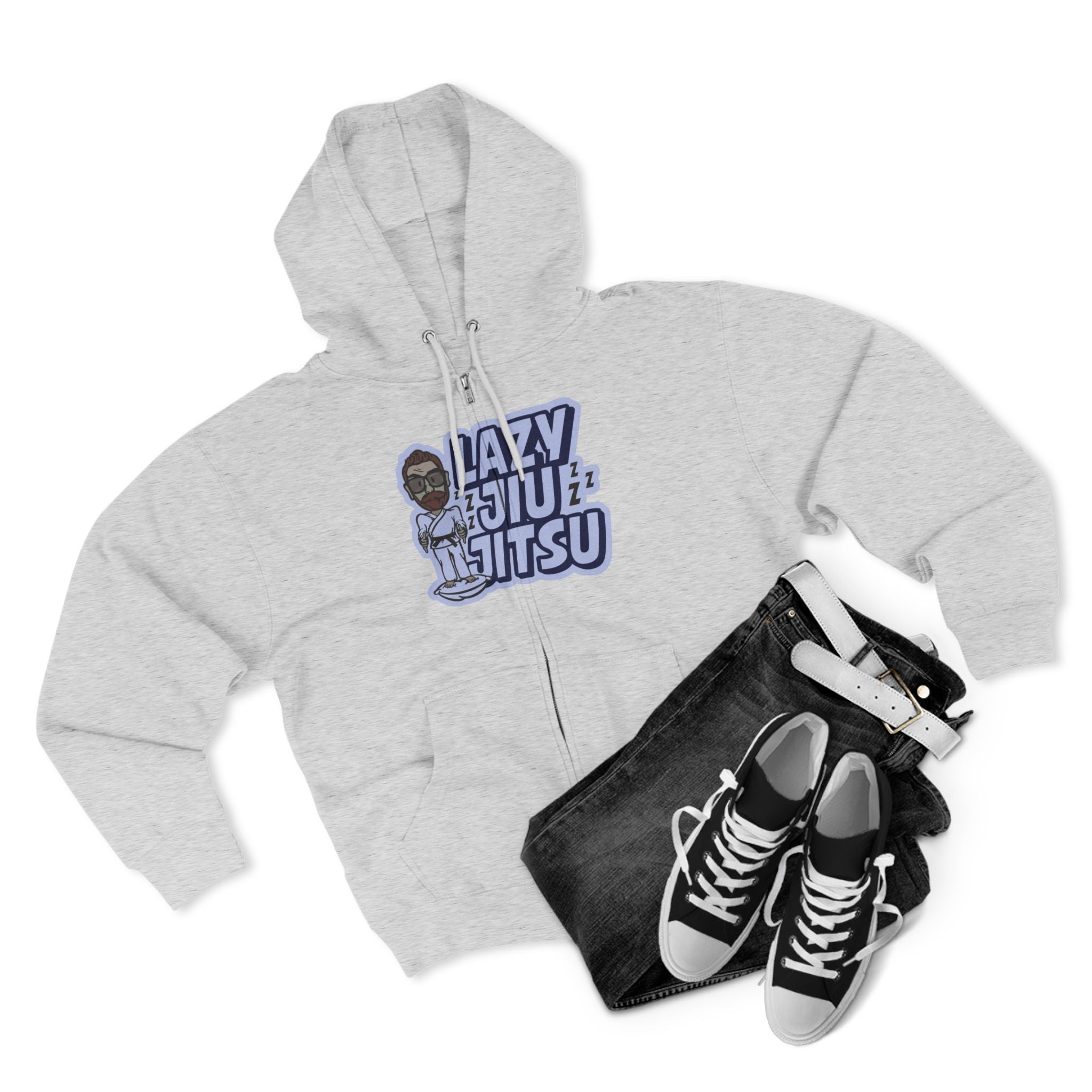 Lazy Jiu-Jitsu Zip Hoodie –BJJ Martial Arts Hoodie