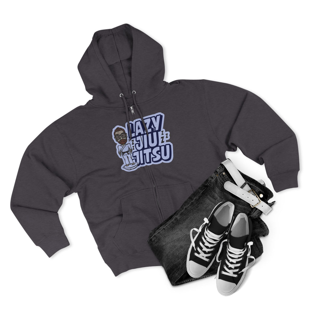 Lazy Jiu-Jitsu Zip Hoodie –BJJ Martial Arts Hoodie