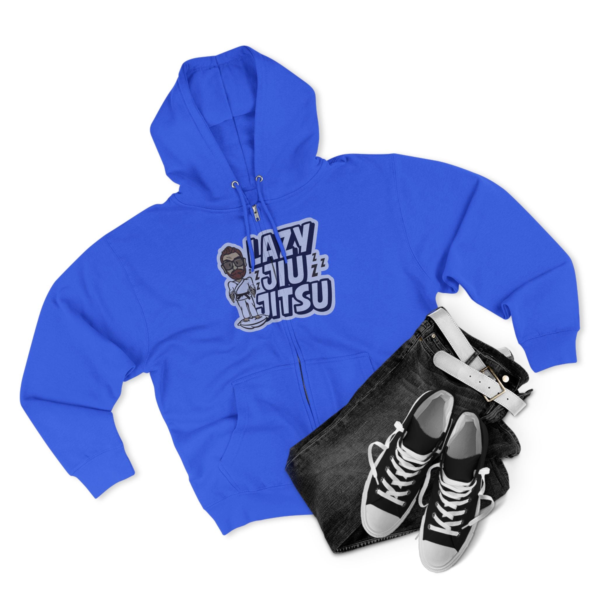 Lazy Jiu-Jitsu Zip Hoodie –BJJ Martial Arts Hoodie