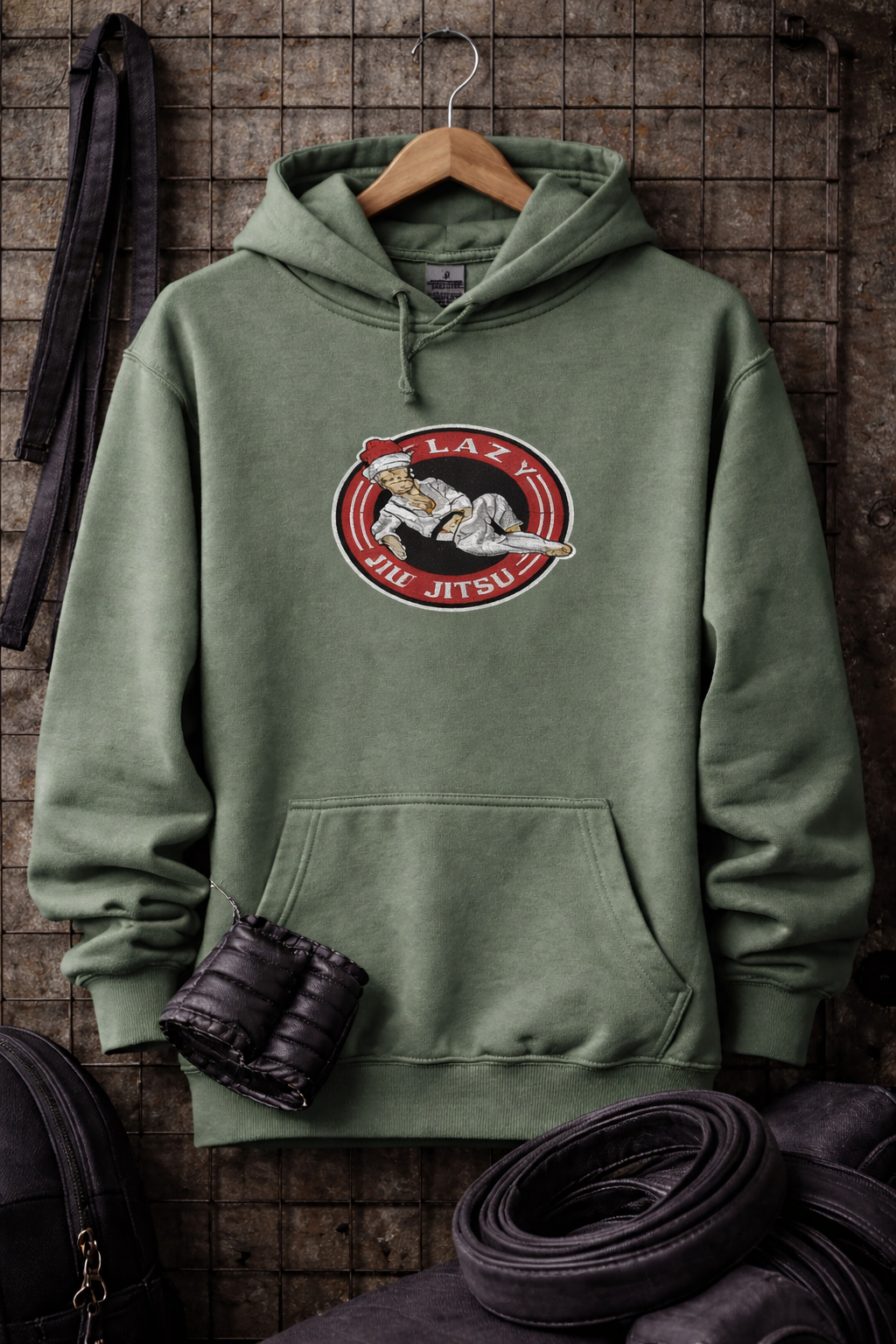 Vintage Dyed Hoodie, Embroidered logo