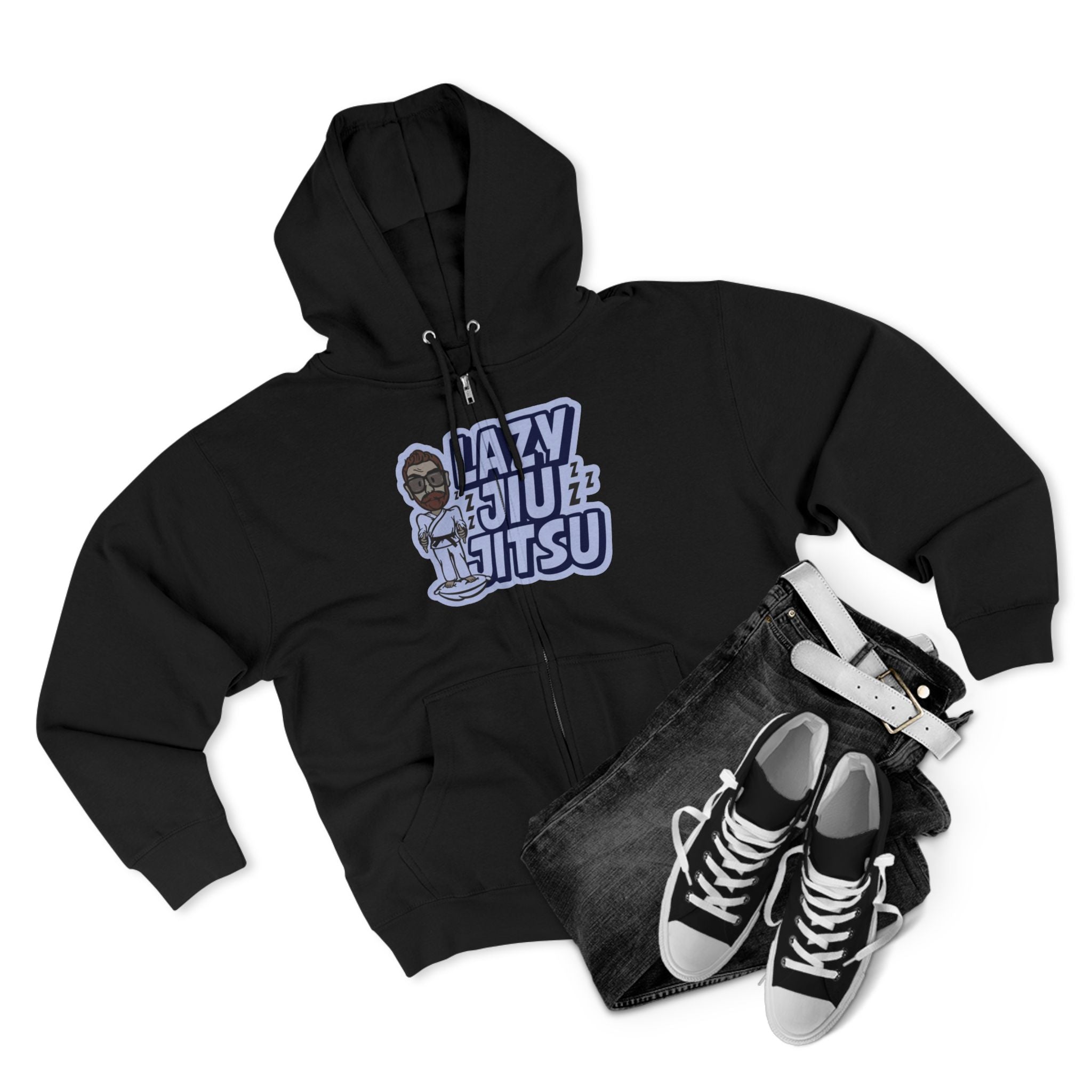 Lazy Jiu-Jitsu Zip Hoodie –BJJ Martial Arts Hoodie