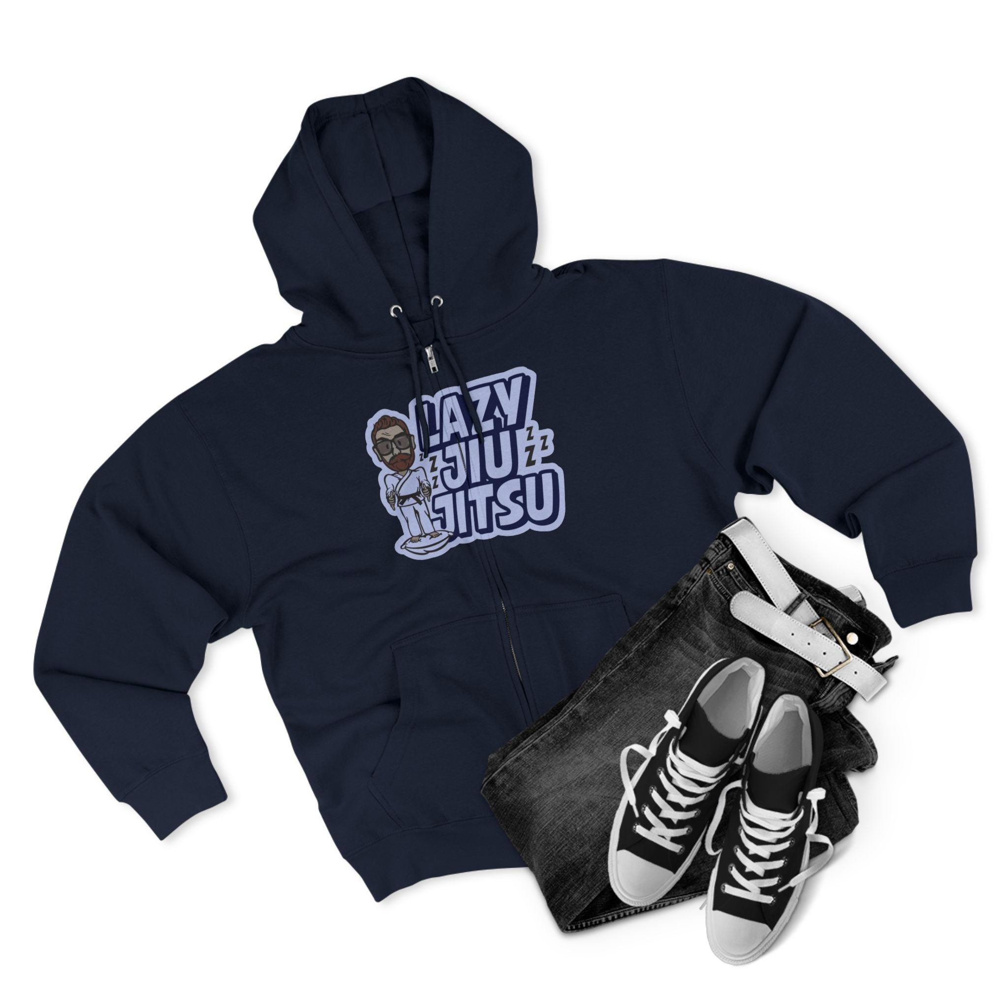 Lazy Jiu-Jitsu Zip Hoodie –BJJ Martial Arts Hoodie